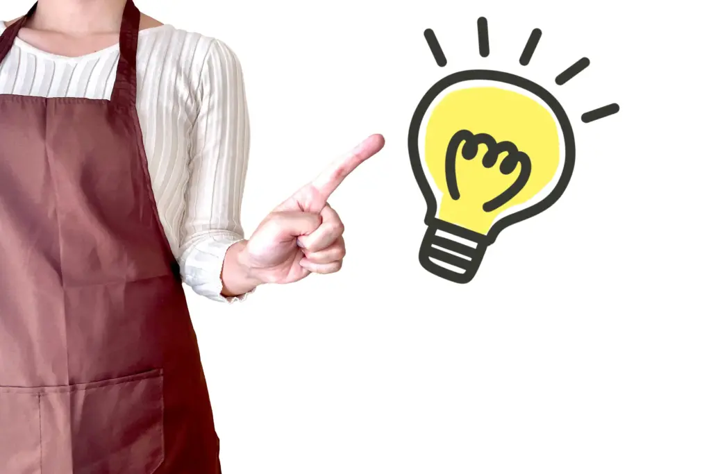 アイデアをひらめく女性